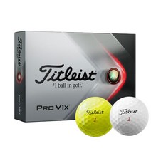 타이틀리스트 정품 2021 PRO V1X 4피스 12구 골프볼, 포장없음, 옐로우