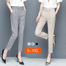 엔티랄라 여자 바지 배기 팬츠 9부 바지 면 린넨 소재 편안한 헐렁한 양복 바지 춘하계절