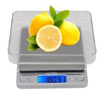 전자 저울 계량 3000g 0.1g LCD 미니 전자 저울 2kg 주방 디지털 포켓 플랫폼 쥬얼리 무게 트레이 2 개, 01 Electronic Scale, 01 Electronic Scale, 한개옵션1