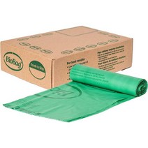 BioBag 미국 The Original Compostable Bag 13갤런 총 48개 100% 인증된 퇴비화 가능 주방 음식물 쓰레기 봉투 퇴비 쓰레기통 호환, 48개(1팩), 48개(1팩)