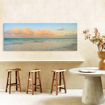 더 아트 컴퍼니 감성 여름 힐링 바다 풍경그림 홈인테리어 카페 스튜디오 그림액자 물그림 풍수그림 시원한 바다그림 20종, 20. 구름해변 와이드