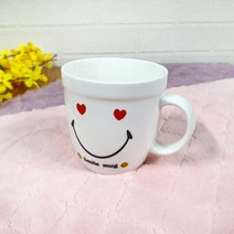 L&C 선물용 머그 크리스마스 머그 커피머그 카페머그 예쁜머그컵 커플머그잔 커피잔 단단한 도자기컵 미니컵 이쁜컵 뚜껑있는컵 큰컵, 지앤 스마일머그1p(5581)