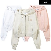 우먼 크롭 후드집업 화이트