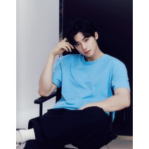 지오다노 차은우 024530 면 저지 크루넥 반팔 티셔츠 1 2컬러