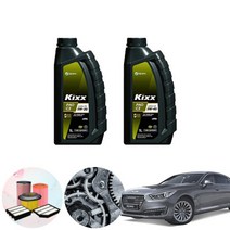 제네시스EQ900 5.0(가솔린) 킥스파오 엔진오일 필터세트 KPT-104, 5w30 8통+정품필터 set, 0