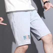 Choyur 쉬밥 남자 여름 청 반바지 찢청 스판 슬림핏 5부