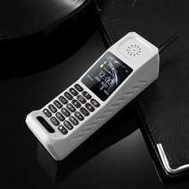 돌리는 전화기 사무실키폰 인터넷 골전도 무선 유선 새로운 레트로 휴대 전화 듀얼 카드 스피커 라디오 강력한 토치 전원 은행 미니 휴대 전화, 하얀