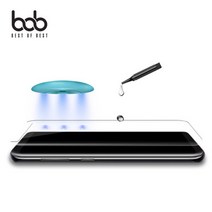 bob 곡면 풀커버 UV 액상 강화유리 필름 글라스 갤럭시 S10 S9 S8 플러스 노트10 노트9 노트8, 1매입