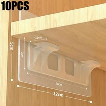 Adhesive Shelf Support Pegs Closet Cabinet Clips Wall Hangers Strong Holders For Bathroom, 10PCS
