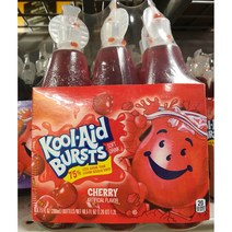 쿨에이드 체리 버스트 소프트 드링크 Kool-Aid Cherry 75% less sugar Bursts Soft drink 6.75oz(200ml) 6개, 1팩