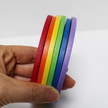 무지개색 종이 마스킹테이프 - 5mm(0.5cm) /10mm(1cm), 720R  레드 : 10mm X40M