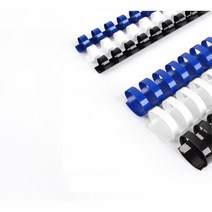 간편하고 쉬운제본 플리스틱링 18mm 100개 제본재료 제본링 플라스틱제본기 제본용표지 제본커버 링제본, 흰색