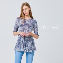 튜닉 플레어블라우스 링클프리 쿨링 오피스룩 7부블라우스 플레어라인