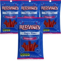 레드바인 무설탕 트위스트 스트로베리, 141g, 4개