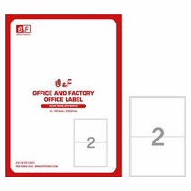 물류관리용 라벨 V3120 2칸 100매 Office n Factory, 단품