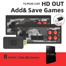 비디오 게임 콘솔Data Frog-Y2HD Dendy 게임 콘솔 4K 8 비트 미니 비디오 1800 + NES 레트로 내장 무선, China_PLUS 3.0 EN Card