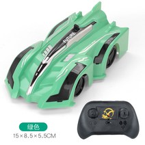 벽타는 무선 원격 조종 어린이 드리프트 레이싱 RC 카 자동차 장난감, 그린 + 일반 (일회용 배터리 + 충전 케이블 + 드라이버)