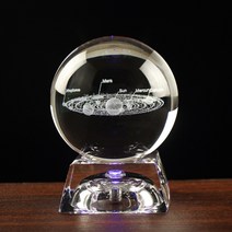 태양계 모형 모빌 행성 세트crystal 3d solar system moon mars, 기지가 있는 행성 2, 80mm