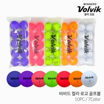 볼빅 비비드 컬러 로고볼 3PC 벌크포장 10개 [컬러 랜덤발송], 단품