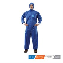 [가드웨어] 방호복 SMS-2000C 원피스 파란색 오렌지색 백색 회색, XL