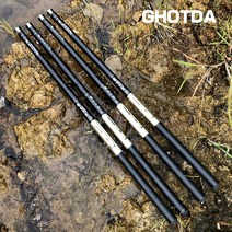 GHOTDA 낚시대 3.6-7.2m 초경량 하드 높은 탄소 섬유 텔레스코픽 핸드 스트림로드 민물 낚시, 보여진 바와 같이