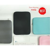 DY스토어 생활속의 잇템 맥북 및 노트북 태블릿 파우치, 블랙+블랙