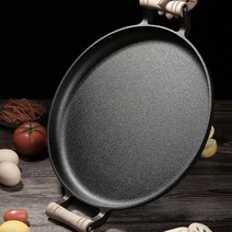 일본장인 논코팅 무쇠주물팬 후라이팬, 더 깊은 36cm 나무 손잡이 +도구