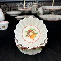 크리스마스 장식 디너 플레이트 식기 머그잔 그릇 주전자, 13.4.5 In bowl C
