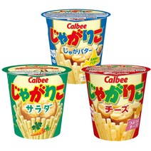 Calbee 일본 가루비 자가리코 쟈가리코 과자 58g * 12개 세트 버터맛 치즈맛 샐러드맛, 치즈맛 12개