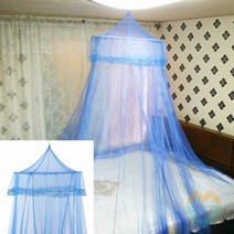 굿마켓 캐노피 모기장 블루 침실모기장 텐트형모기장