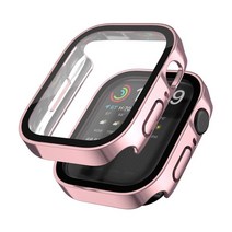 방수 애플 시계 45mm 41mm 44mm 40mm 화면 보호기 커버 스트레이트 엣지 범퍼 iWatch 4 5 SE 6 7 8 액세서리, [04] Series 78 45MM, [02] pink