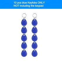 IP68 방수 액세스 제어 시스템 야외 RFID 키패드 WG26/34 컨트롤러 리더 10 EM4100 Keyfobs for Home, [01] 10 keys ONLY