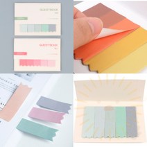 단디 플래그 컬러 접착 스티커 메모지 남자눈썹그리기, 녹색