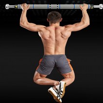 문틀철봉 문지방철봉 이지바 턱걸이운동기구, 디럭스 단축(블루)