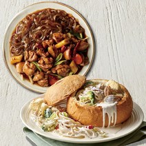 애슐리 봉골레 크림 빠네+당면 듬뿍 매콤 안동 찜닭 (총 4인분) 베스트 밀키트 세트 단체 선물 직장인 회사 주문