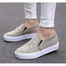 [무료배송]여성 보석 키높이굽 슬립온 국내제작 베이직 데일리 코디 GM-7888