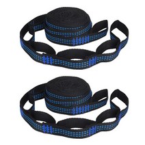 야외 캠핑 해먹 스트랩 정원 스윙 250kg 하중 나무 걸이 지지 로프 2m 2 개, [03] 2pcs-Blue