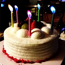 특이한 생일초 홈파티 케이크토퍼 파티캔들 연꽃초 생일케이크 데코픽 불꽃 폭죽 스파클라, 06_리얼 칼라초