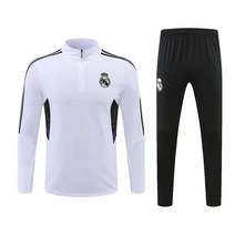 레알마드리드 화이트 하프집업 축구트레이닝복 R415