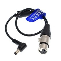 Eonvic BMCC 블랙매직 스튜디오 카메라용 직각 DC 4핀 XLR 어댑터 전원 케이블