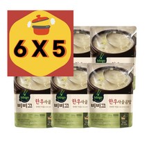 비비고 간편국 즉석컵국 간편식 한끼 보양식 즉석국 비비고 한우사골곰탕 맛잇는국 맛잇는탕 맛있는찌개 500g (1세트 6개), 5세트 30개