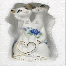 PGM1*^몰로즈 화이트 고양이 장식품 (중) 강아지인형 도자기 실내 인테리어 동물^*1췤pgm, a^^*옵션없슴