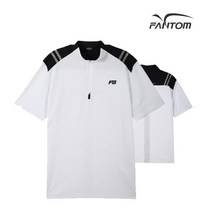 팬텀 골프 fantom남성 FG 숄더 집업 반팔티 F21102TH015_WH, 100, WH