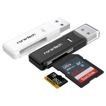 로랜텍 USB 3.0 블랙박스 SD카드 멀티 카드 리더기, 블랙