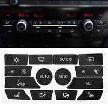 BMW 5 시리즈 09-15년 자동차 대시 에어컨 컨트롤 스티커 패널 버튼 수리 스티커 키트 데칼 키트, 1세트