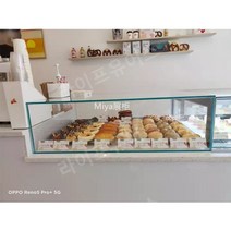 빵집 케이크 디저트 진열대 빵 진열대 유리 진열대 베이커리 쇼케이스 업소용, 단층 유리 쇼케이스