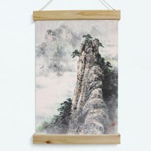 바보사랑 우드스크롤 40CmX60Cm 동양화소나무와산.꾸밈