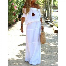 바다 원피스 반팔 랩 면 시원한 롱 스판 연예인 바캉스 룩 하와이안 끈나시 미니 동남아