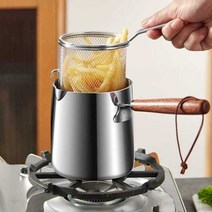 미니 튀김냄비 튀김용냄비 캠핑 튀김팬 캐니스터 웍, 단일 필터 900ml  24cm