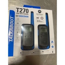 모토로라 무전기 모토로라솔루션 T270 양방향 라디오 블랙 W/블루 2팩 워키토키 FRS